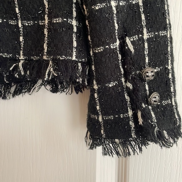 Bianca Nygard Tweed Blazer Black and White Size 6 Small - Picture 13 of 13